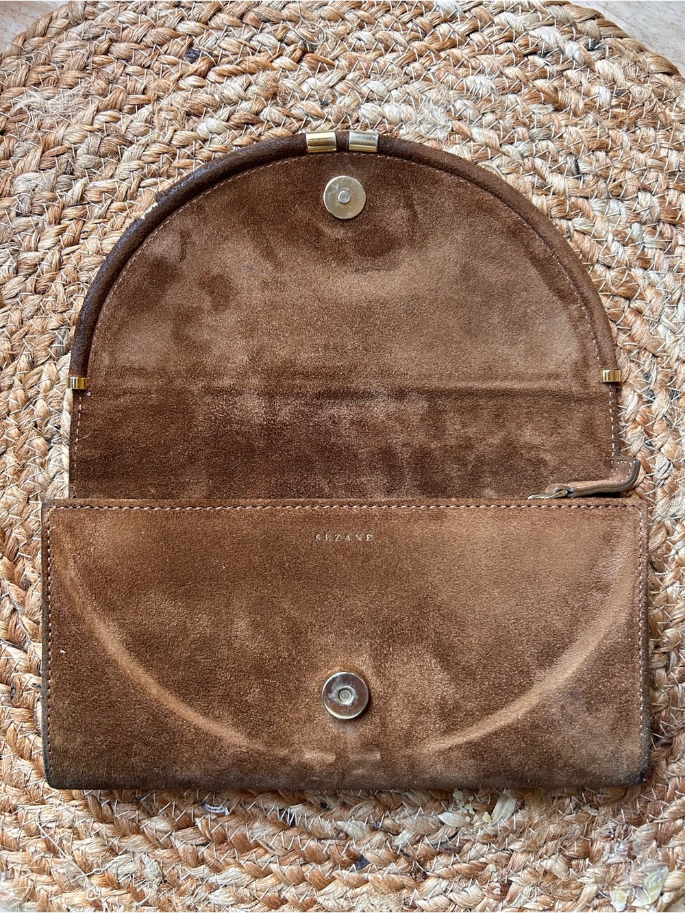 Sézane Brown Suede Wallet Clutch – Restoration Project